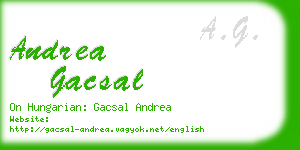 andrea gacsal business card